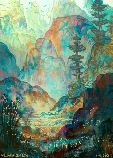 Landscape Illustration by Ombremonde